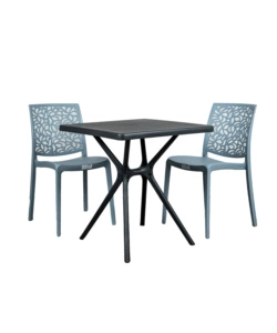 SEDIA DA INTERNO MONOBLOCCO "LONDON" IN RESINA COLOR CEMENTO, 44X56X83,5 CM